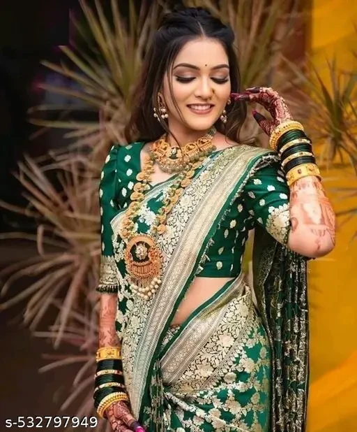 Banarasi Saree Kanjivaram Silk Saree | Banarashi Pattu Sarees | Trendy Sarees for Women & Girls | trendy sarees for farewell | Latest Party Wear Saree | Kanjeevaram Soft Silk Saree New Collection