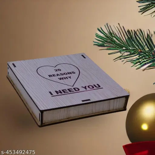 20 Reasons Why I Need You 20 Heart Message card and gift Box for Valentine's Day, Birthday