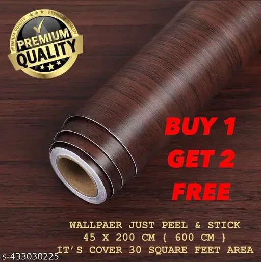 Mira Enterprise Wallpaper - Self Adhesive - Like Sticker, Peel & Stick - Buy 1 Get 2 Free Wallpaper Pack Of 3