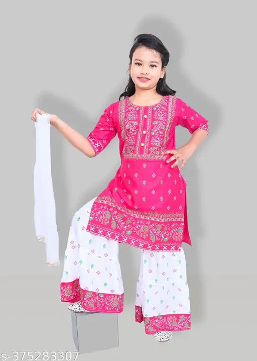 Girls plazo & Dresses Pack Of 1