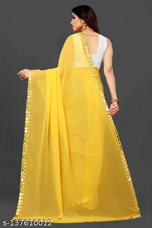 NEW FENCY GEORGETTE CUT WORK SAREE