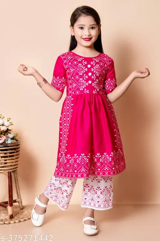 Girls plazo & Dresses Pack Of 1 1-2 Years